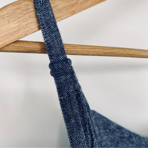 Old Navy Jumpsuit Cropped Wide Leg Linen Blend Smocked Back Bohemian Festival XL - Picture 9 of 10